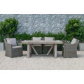 Hot Luxury Wicker Synthetic Rattan Garden Furniture dining table and chairs set